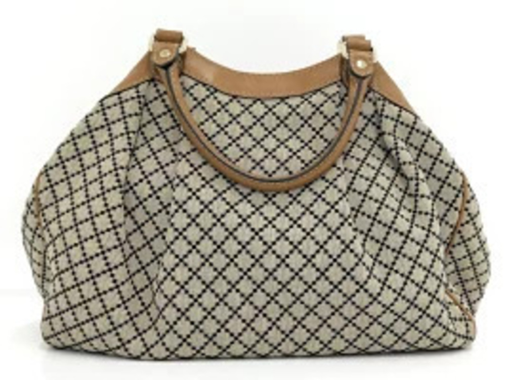 Gucci canvas beige handbag leather Diamante
